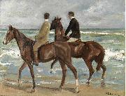 Max Liebermann Zwei Reiter am Strand France oil painting artist